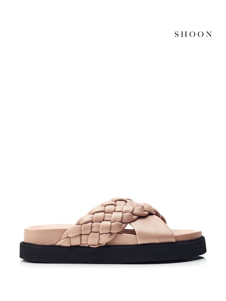 Moda in Pelle Shoon Aimee X Over Plaited Strap Footbed Mule (E59866) | ₪498