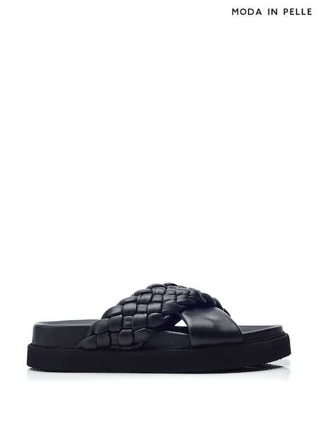 Moda in Pelle Shoon Aimee X Over Plaited Strap Footbed Mule (E59872) | €131
