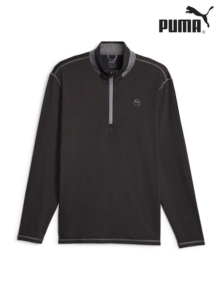 Puma Black Mens Golf Lightweight Quarter Zip Top (E59877) | €66