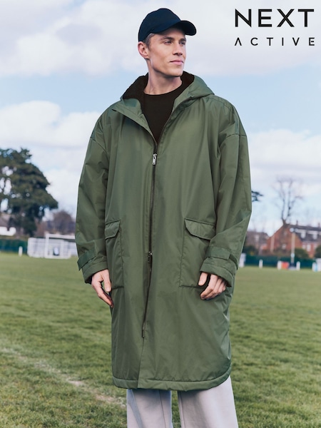 Khaki Green Active Swim Changing Robe Coat Jacket (E59916) | €74