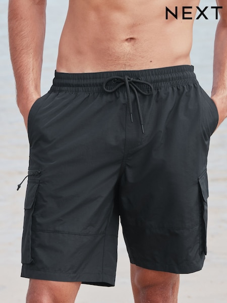 Black Utility Swim Shorts (E59932) | kr304