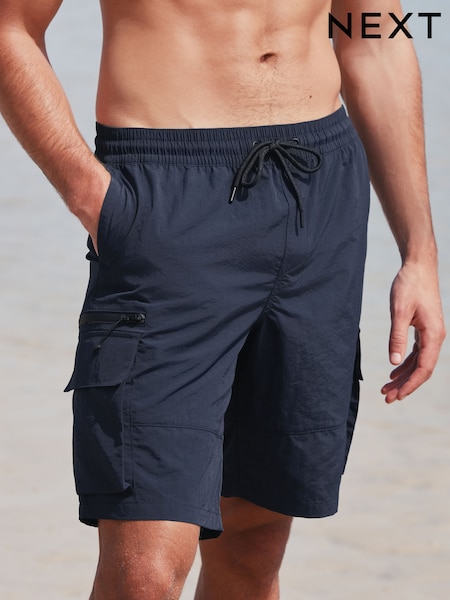 Navy Blue Utility Swim Shorts (E59933) | AED109