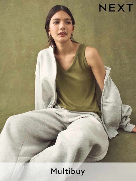 Olive Green Modal Slouch Vest (E59966) | €12