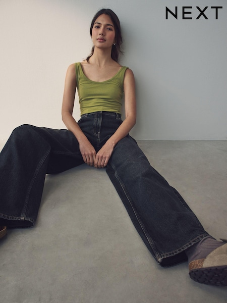 Olive Green Thick Strap Vest (E60015) | €8