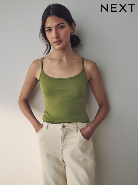 Olive Green Thin Strap Vest (E60019) | €8.50