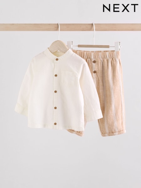 כתום אפרסק - Baby Shirt And Trousers Set (0mths-2yrs) (E60100) | ‏84‏₪ - ‏92‏ ₪