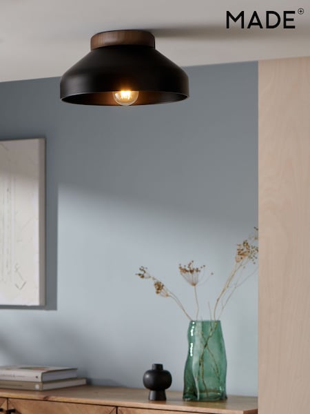 MADE.COM Black Albert Flush Ceiling Fitting Ceiling Light (E60172) | €80