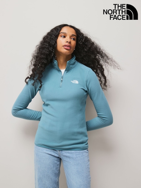The North Face Blue Chrome Womens 1/4 Zip Glacier Fleece (E60184) | €79