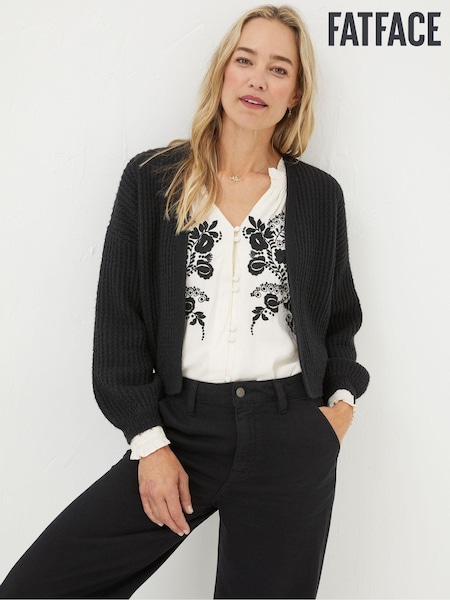 FatFace Anna Black Short Cardigan (E60257) | €33