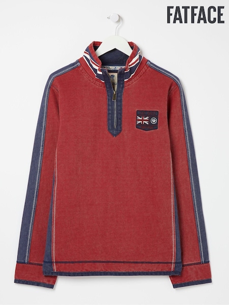 FatFace Red UK Airlie 100% Cotton Sweatshirt (E60312) | R$ 585