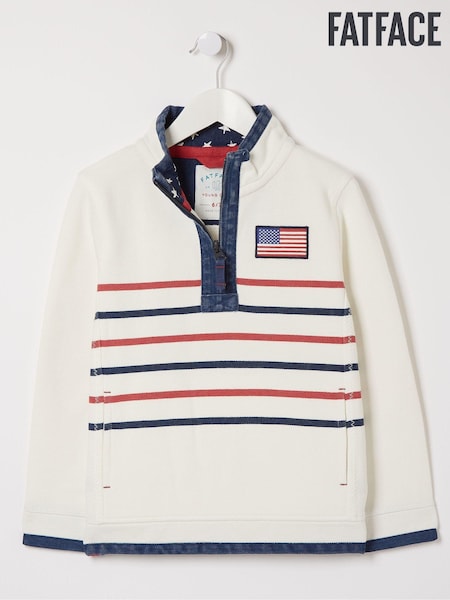 FatFace Cream Colourblock Boxy Airlie Sweat Top (E60321) | €26