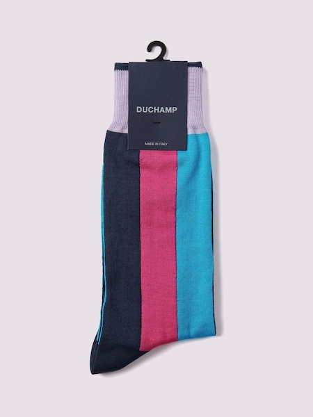 Duchamp Wide Vertical Stripe Socks (E60424) | ‏101‏₪