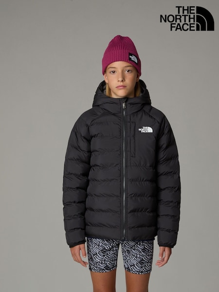 أسود - The North Face Girls Reversible Perrito Hooded Jacket (E60528) | ‏524 د.إ.‏
