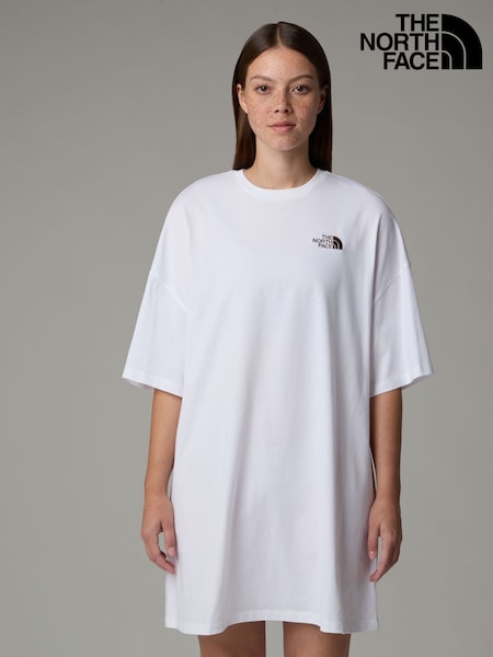 The North Face White The North Face Oversized Simple Dome 100% Cotton T-Shirt Dress (E60576) | €40