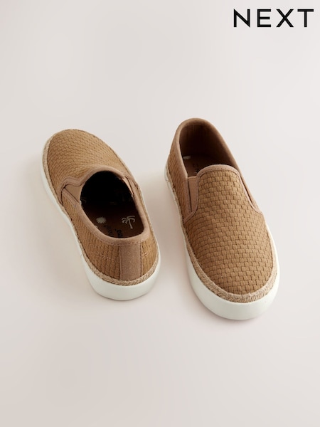 Tan Brown Woven - Slip On Shoes (E60581) | ‏102 د.إ.‏ - ‏ 137‏ د.إ.