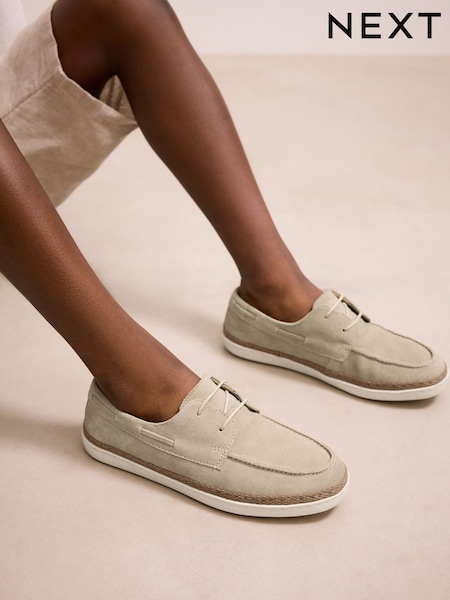 Neutral Suede Boat Shoes (E60589) | €35 - €47