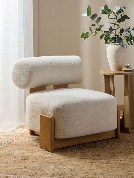 Cosy Boucle Ivory Natural Nellie Accent Chair (E60691) | €460