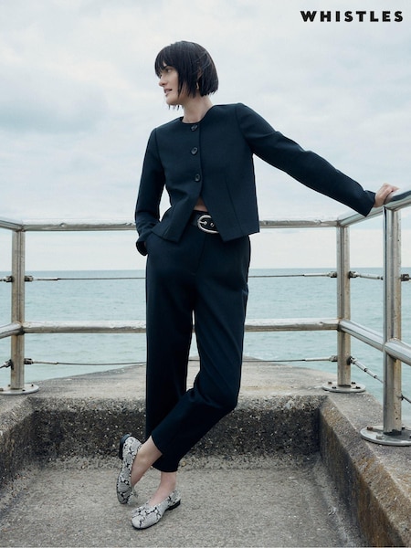 Whistles Black Ponte Anne Button Jacket (E60698) | €142