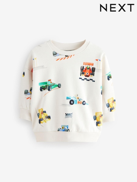 Ecru Off White autot - All-Over Print Crew Neck Sweatshirt (3mths-7yrs) (E60827) | €16 - €19