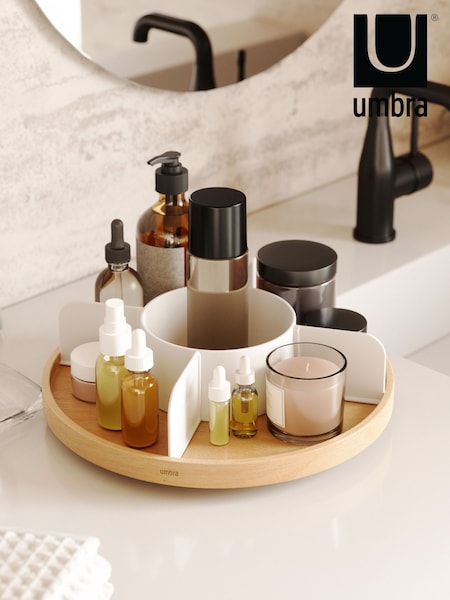 Umbra White Natural Bellwodd Lazy Susan Countertop (E60851) | €66