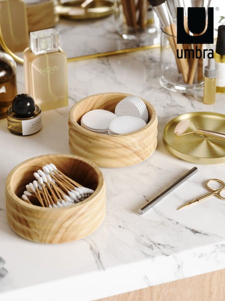 Umbra Natural Brass Tesora Wood Jewellery Box (E60861) | €53