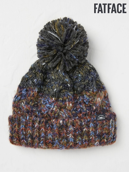 FatFace Navy Twist Colourblock Beanie (E60949) | €18