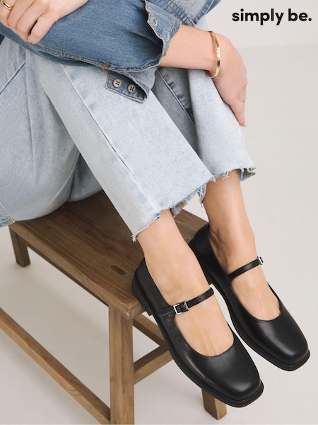 Simply Be Extra Wide Fit Mary Jane Shoes (E60968) | ‏121 ر.س.‏