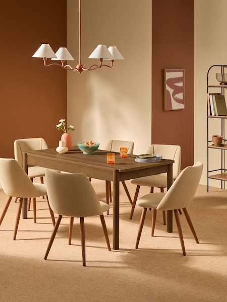 MADE.COM Dark Natural Oak Effect Pavia 6 to 8 Seater Extending Dining Table (E61038) | €631