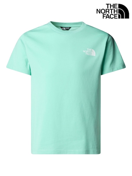 Verde - Tricou în formă de dom pentru adolescenți The North Face Simple Dome (E61103) | 134 LEI