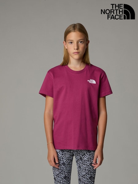 The North Face Purple Girls Redbox Relaxed 100% Cotton T-Shirt (E61123) | €34