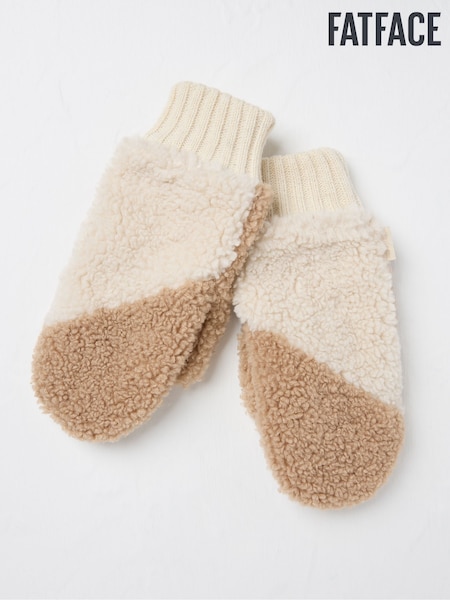 FatFace Ivory Borg Mitten (E61216) | €18