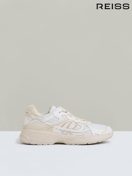 Weiß - Reiss Volt Nubuck and Mesh Trainers (E61270) | 257 €