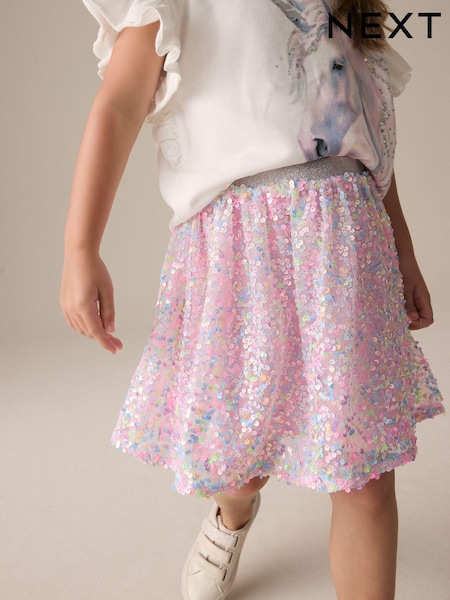 Pink Sequin Skirt (3-16yrs) (E61294) | 69 QAR - 94 QAR