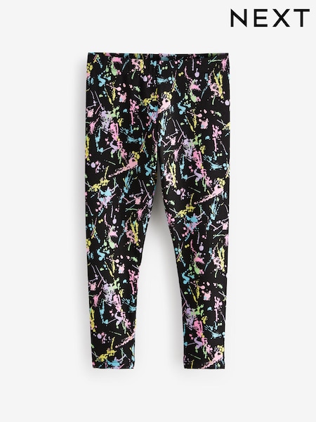 Black Colourful Splat Printed Leggings (3-16yrs) (E61315) | €7 - €14