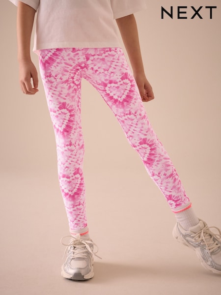 Pink Heart Printed Leggings (3-16yrs) (E61321) | €7 - €14