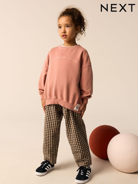 Roestbruin - Sweatshirt And Barrel Leg Trousers Set (3-16yrs) (E61406) | € 27 - € 33