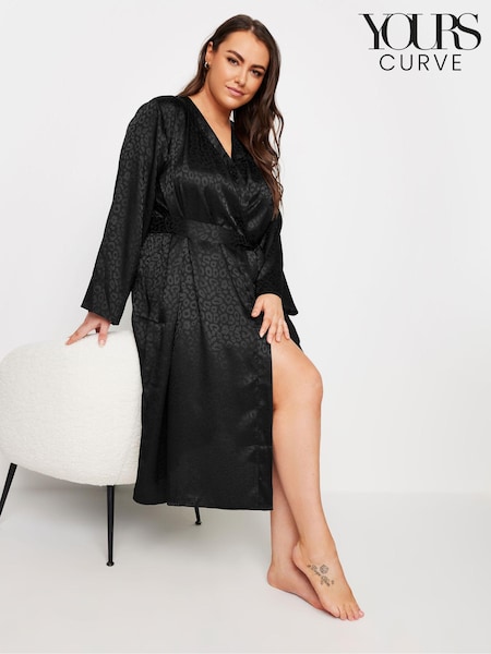 Yours Curve Satin Jacquard Robe (E61608) | 37 €
