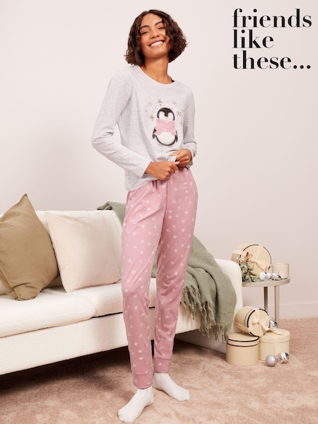 Friends Like These Pink Penguin Novelty Pyjamas (E61653) | €31