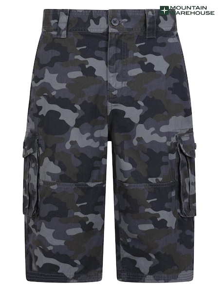 Mountain Warehouse Blue Mens Camo 100% Cotton Cargo Shorts (E61694) | AZN 80