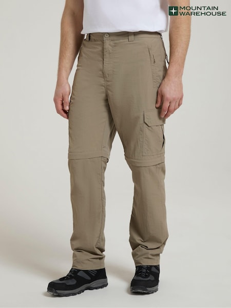 Mountain Warehouse Natural Mens Explore Convertible Walking Trousers (E61695) | €68