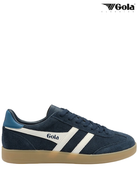 Blue - Regular Gola Viper Suede Lace-up Trainers