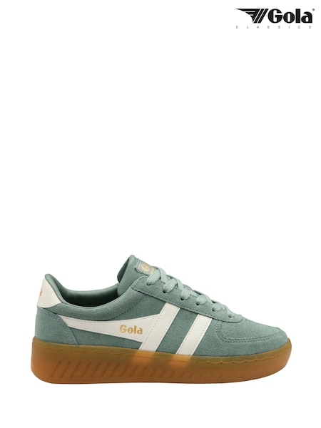 Verde - Gola Grandslam Suede Lace-up Trainers