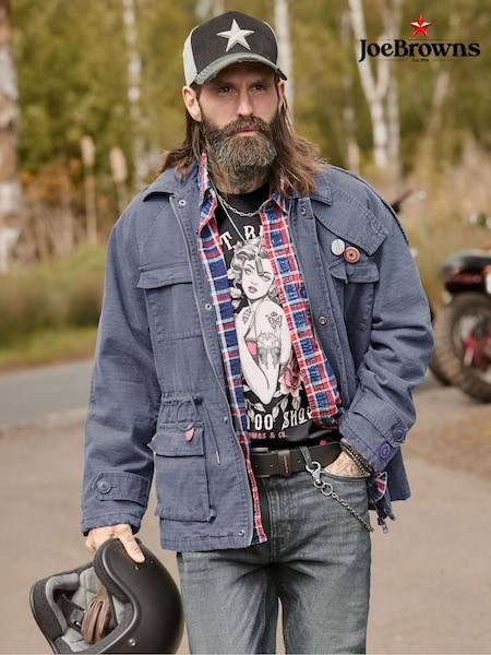 Blå - Regular Joe Browns Best Times Badged Jacket