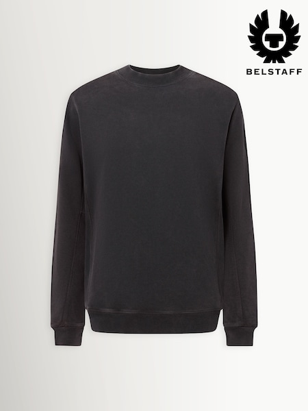 Black - Regular Belstaff Valley Garment Dye Sweat Top