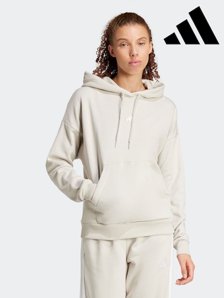 adidas Grey Small Logo Hoodie (E62112) | R$ 375