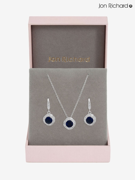 Күміс жалатылған - Jon Richard Rhodium And Sapphire Box Set