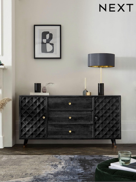 Black Lloyd Mango Wood Large Sideboard (E62289) | €1,100