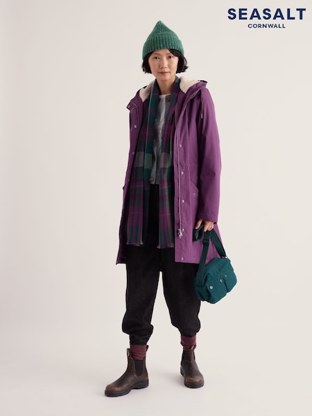 Purple - Seasalt Cornwall Plant Hunter Waterproof Parka Coat