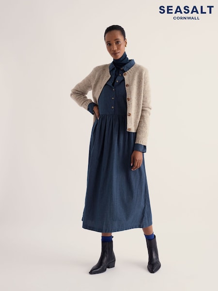 Blue - Seasalt Cornwall Fleet Long Sleeve Dress