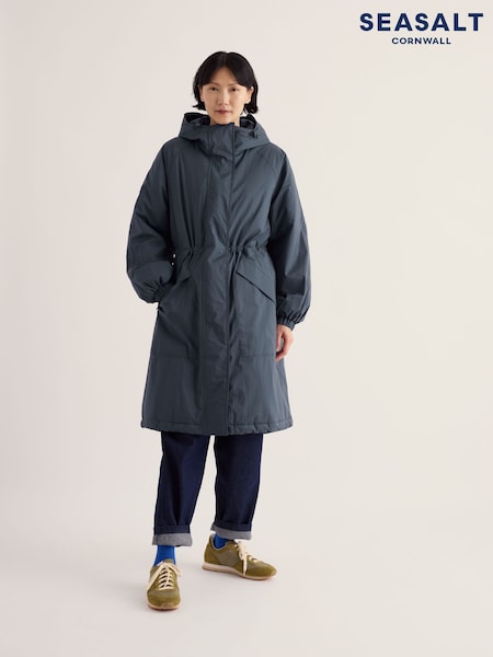 Blue - Seasalt Cornwall Path Maker Waterproof Raincoat